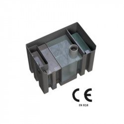 Depuradora biológica de aguas residuales domésticas que combina la decantación con un filtro biológico de alto rendimiento