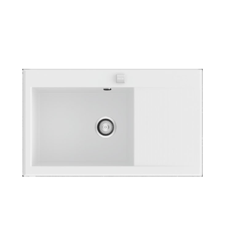Fregadero sintético de fibra SHIRA 503 POALGI.  Blanco.
