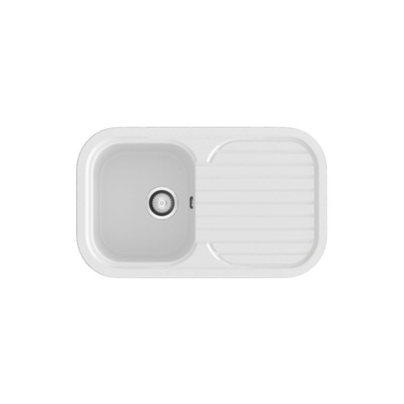 Fregadero sintético de fibra Coral Poalgi. Blanco.